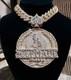 Custom Men's SELF-MADE Pendant 9Ct Round Real Moissanite 925 Silver Necklace