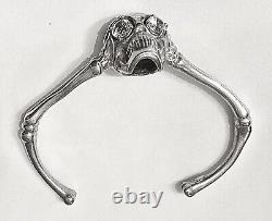 Custom made sterling silver Skull Bracelet