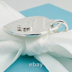 Customized Tiffany & Co Elephant Heart Tag Pendant Charm in Sterling Silver