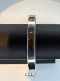 Danish Sterling Silver Bangle made by Randers Silversmiths 8.8mm wide 3mm thick