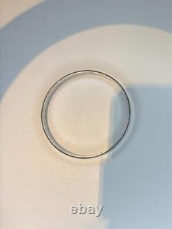 Danish Sterling Silver Bangle made by Randers Silversmiths 8.8mm wide 3mm thick