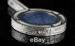 Danish silver pendant designed and made by Arne Johansen and set with Lapis Lazu