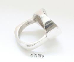Danish silver ring designed and made by N. E. From, set with Cornelian