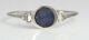 Danish sterling silver bangle made by N. E, From set with Lapis Lazuli