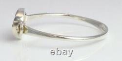 Danish sterling silver bangle made by N. E, From set with Lapis Lazuli
