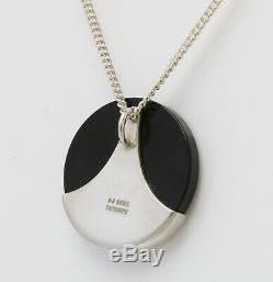 Danish sterling silver pendant designed and made by Arne Johansen with BlackOnyx