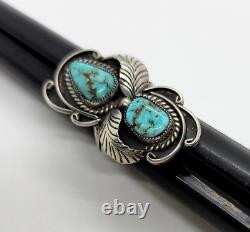 David Reeves Sterling Silver Nugget Turquoise Ring Size 7 Hand Made Signed