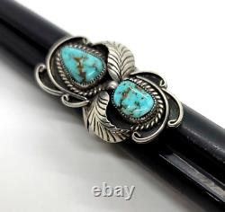 David Reeves Sterling Silver Nugget Turquoise Ring Size 7 Hand Made Signed