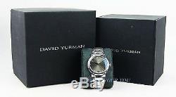 David Yurman Stainless Steel & Sterling Silver Watch New Boxed $2600 Swiss Made