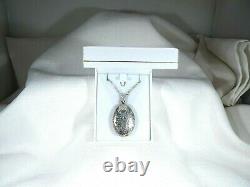 Deceased Estate Made In Italy Milor Solid Sterling Silver Oval Locket & Chain