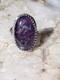 Deep Purple Amethyst Artisan Hand Made Sterling Silver Ring sz8.5. A28f