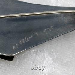 Designer Signed Hand Made sterling silver niello brooch