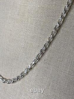 Designer Sterling Silver Ornate Heavy Chain Necklace Made in Italy