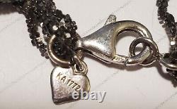 Diamond Cut Ombre Black Sterling Silver Necklace One of a Kind Custom Made PC