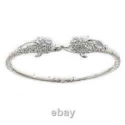 Dolphin. 925 Sterling Silver West Indian Bangle (MADE IN USA)