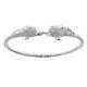 Dolphin. 925 Sterling Silver West Indian Bangle (MADE IN USA)