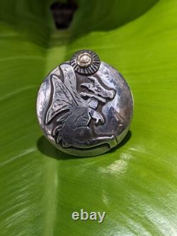 Dragon And The Sun Artisan Hand Made Sterling Silver One Of A Kind Ring Sz7. A22e