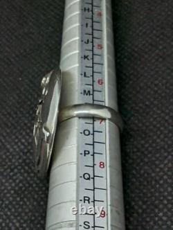 Dragon And The Sun Artisan Hand Made Sterling Silver One Of A Kind Ring Sz7. A22e