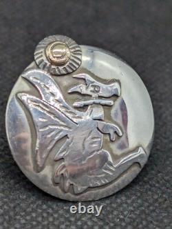 Dragon And The Sun Artisan Hand Made Sterling Silver One Of A Kind Ring Sz7. A22e