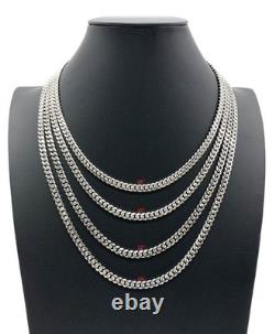 Duhaas Premium Sterling Silver 925 Miami Cuban Link Chain Necklace Made