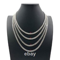 Duhaas Premium Sterling Silver 925 Miami Cuban Link Chain Necklace Made