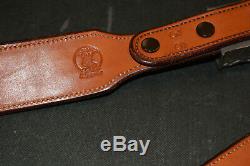 Edward H Bohlin Sterling Silver Belt Buckle Set With Custom Made Leather Belt 36