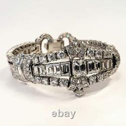 Edwardian Style Tennis Bracelet 925 Sterling Silver Red Carpet Statement Jewelry