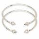 Elegant Pointed Ends. 925 Sterling Silver West Indian Bangles (MADE IN USA)