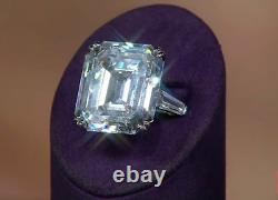 Elizabeth Taylor 35Ct Asscher Krupp Lab Created Diamond Wedding 925 Silver Ring