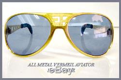 Elvis Metal Sterling Silver Sunglasses Aviator With Ep Custom Made Vermeil