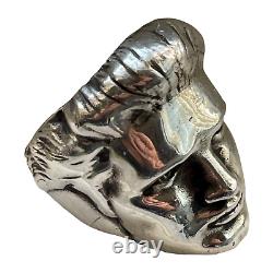 Elvis Presley Sculpted Face Ring Sterling Silver 925 Made-to-order