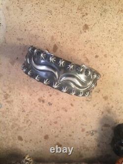 Emerson Bill Sterling Silver Navajo Hand Made Cuff Bracelet Signed
