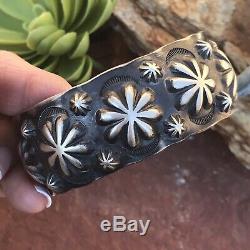 Emerson Sterling Silver Navajo Hand Made Cuff Bracelet Signed