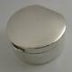 English Solid Sterling Silver Snuff Pill Box 1977 Hand Made