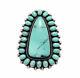 Ernest Roy Begay, Ring, Kingman Turquoise, Cluster, Silver, Navajo Made, 9
