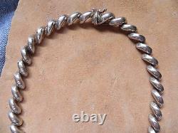 Estate Heavy Sterling Silver. 925 made in Italy San Marcos NECKLACE Choker 16