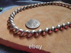 Estate Heavy Sterling Silver. 925 made in Italy San Marcos NECKLACE Choker 16