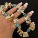 Estate Sterling Silver Studio Artisan Made Turquoise & Agate 18-20 Necklace