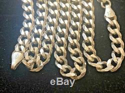 Estate Vintage Sterling Silver Chain Solid Made Italy Men's Signed Pgda 24
