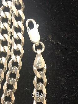 Estate Vintage Sterling Silver Chain Solid Made Italy Men's Signed Pgda 24