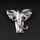 Evald Nielsen Silver Brooch with Elephant. 925. MADE IN DENMARK. VERY RARE