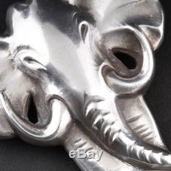 Evald Nielsen Silver Brooch with Elephant. 925. MADE IN DENMARK. VERY RARE