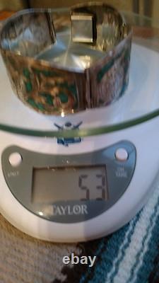Exquisite Hand Made Sterling Silver Bracelet Inlayed Turquoise