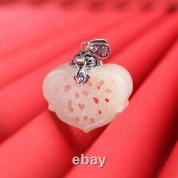 F05 Pendant Heart made of Jade for Aromatherapy Sterling Silver 925