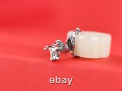 F05 Pendant Heart made of Jade for Aromatherapy Sterling Silver 925