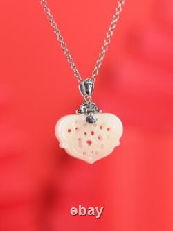 F05 Pendant Heart made of Jade for Aromatherapy Sterling Silver 925