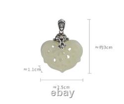 F05 Pendant Heart made of Jade for Aromatherapy Sterling Silver 925