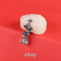 F05 Pendant Heart made of Jade for Aromatherapy Sterling Silver 925