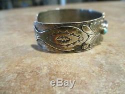 FANTASTIC Vintage Navajo Hand Made Sterling Spiny Oyster Turquoise FISH Bracelet