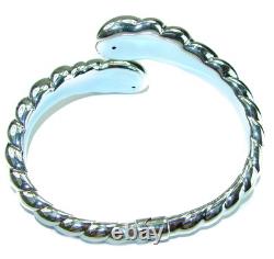 Fancy. 925 Sterling Silver handcrafted Statement Italy made Bracelet / Cuff